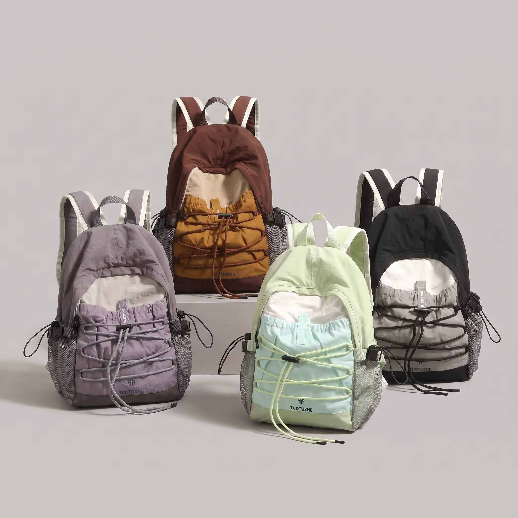 Sac à dos durable résistant à l'usure pour femme, en nylon imperméable, pour sports de plein air, étudiants, randonnée minimaliste, voyage, école