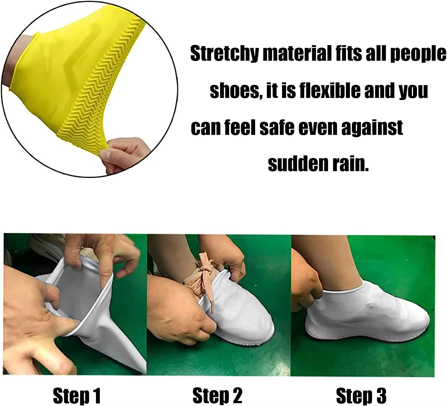 Couvre-chaussures imperméables en Silicone