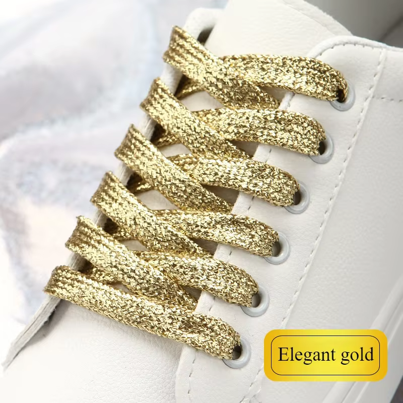 19 couleurs brillant or et argent lacets lumineux colorés 100-140 cm baskets lacets bottes lacets lacets chaîne
