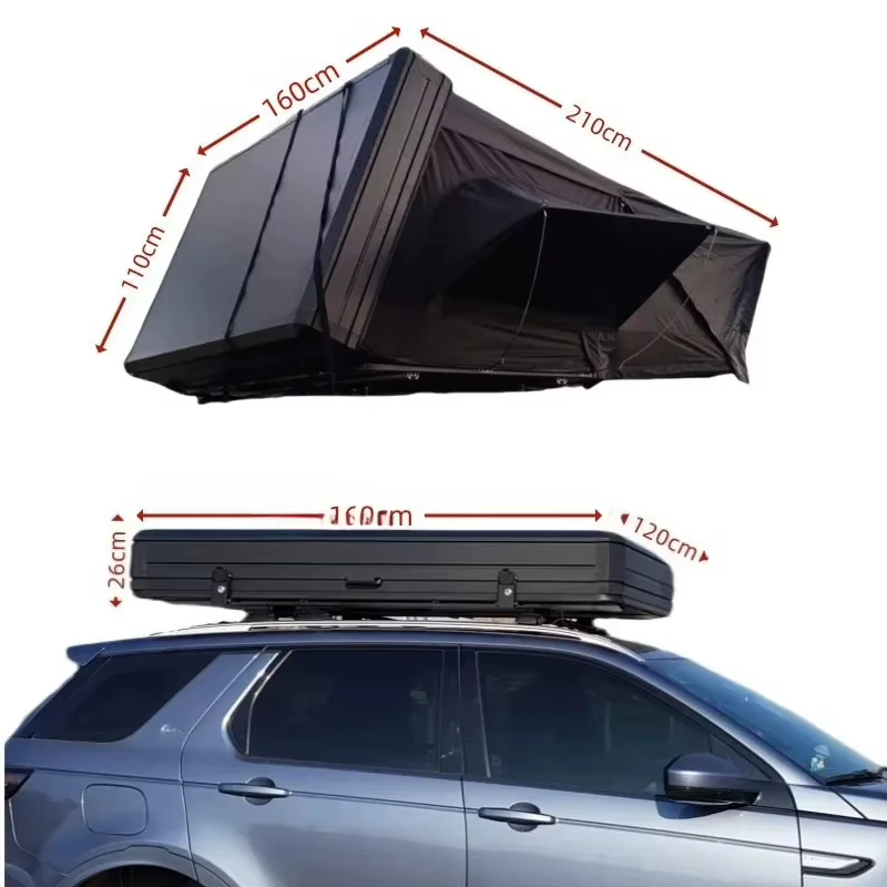 Tente de toit automatique à coque rigide en aluminium et ABS extra large 2025, installation rapide pour le camping en voiture