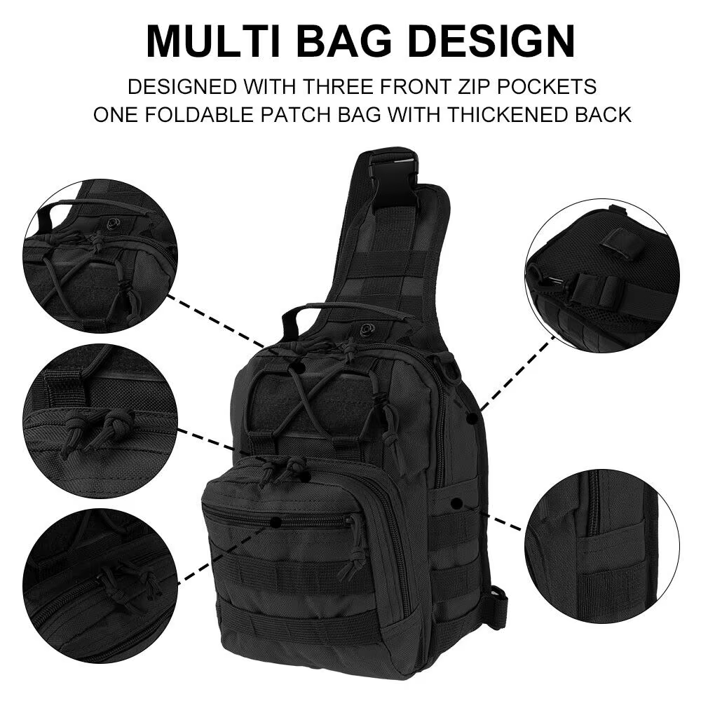 Sac à bandoulière d'extérieur, sac à bandoulière étanche, sac de poitrine, sac à main de vélo de sport de plein air pour hommes