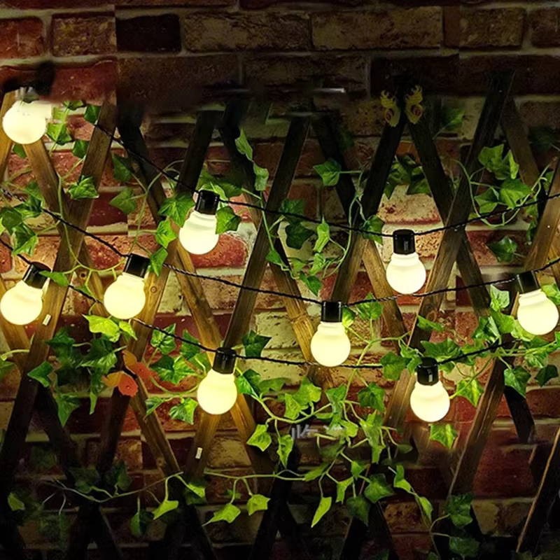 Guirlande solaire LED 5/7/12M avec ampoules globe féeriques pour Noël, rues, mariages, extérieur, fêtes, jardins, patios