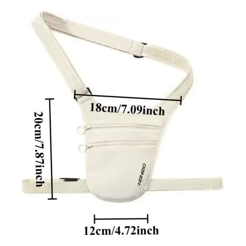 Sac bandoulière unisexe antivol avec ceinture porte-argent pour voyage