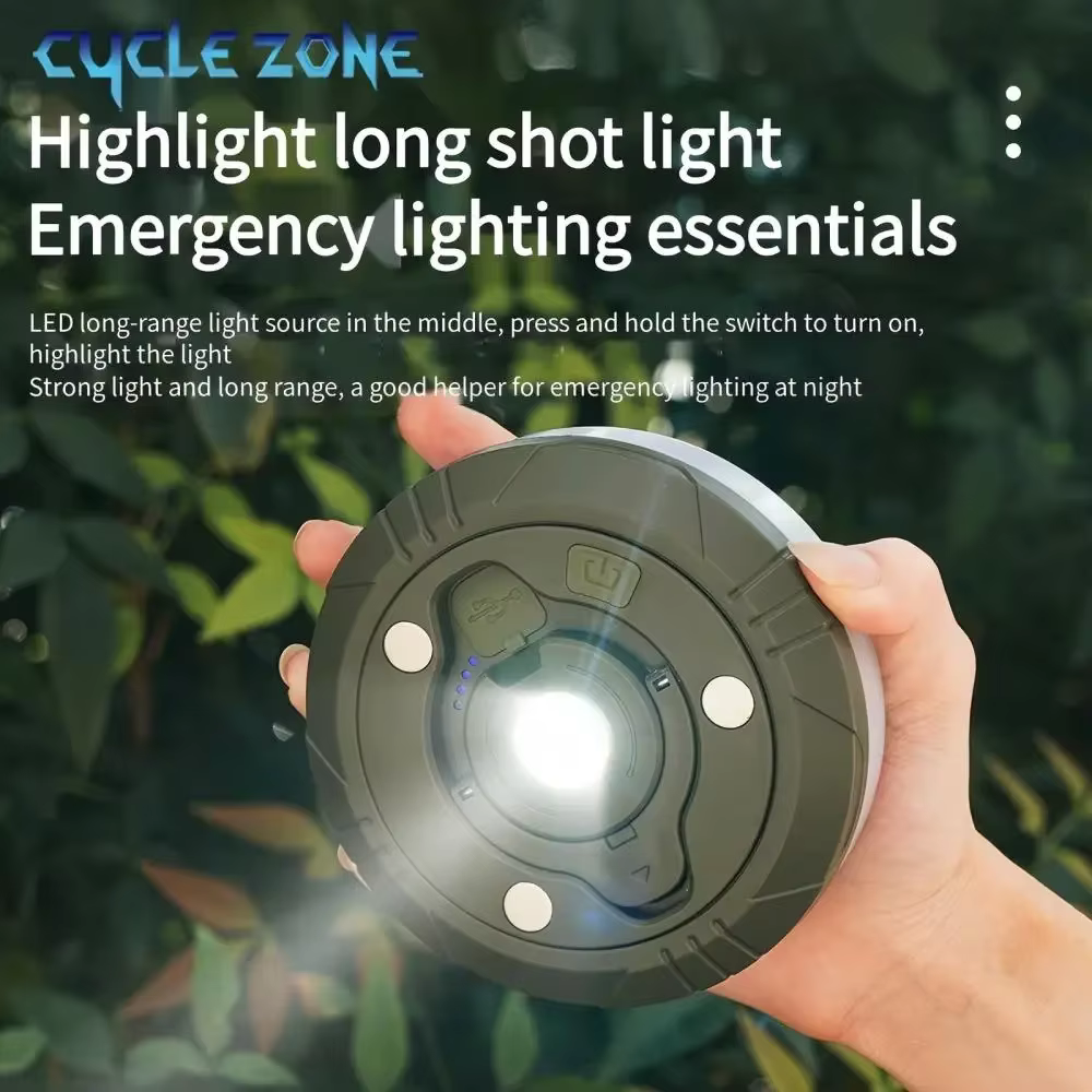 Lampe de camping LED avec bande lumineuse enroulable