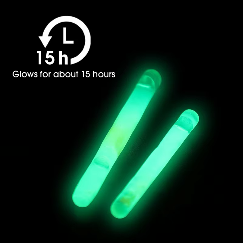 50 pièces luciole canne fluorescente lumière pêche