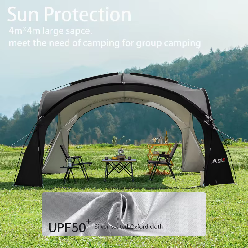 Grande tente bretonne de camping en plein air