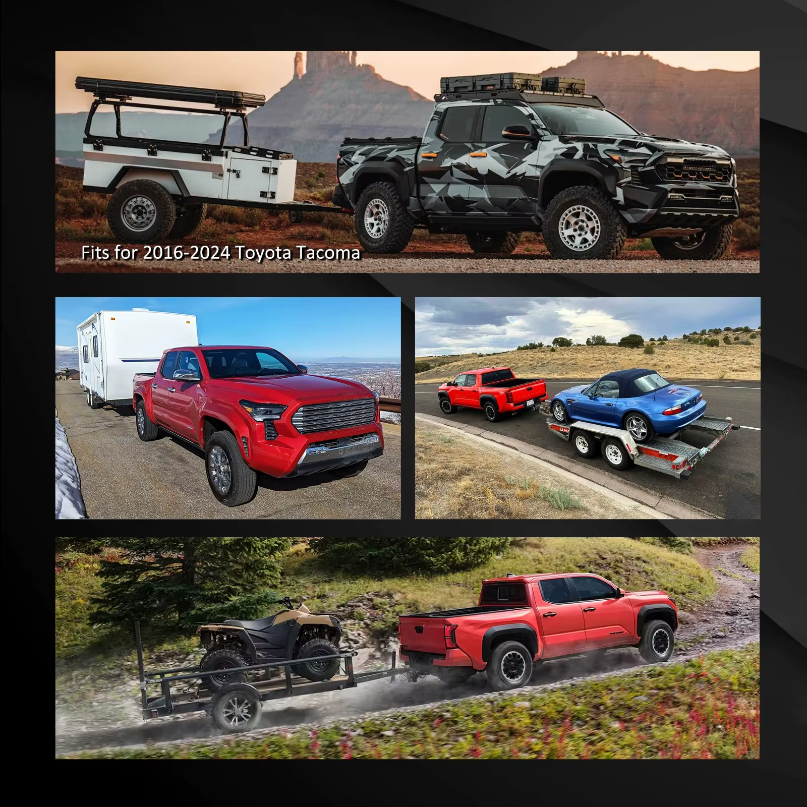 Kit de câblage pour attelage de remorque Toyota Tacoma 2016-2024, référence 56349, faisceau de câblage de remorque 4 broches personnalisé côté véhicule, accessoire