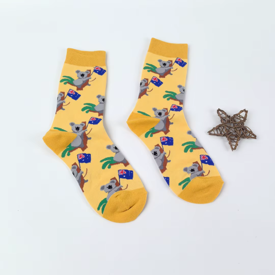 1 paire de chaussettes mi-mollet pour femmes