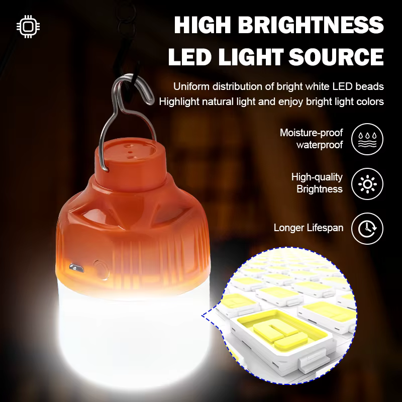 Ampoules LED rechargeables par USB pour l'extérieur