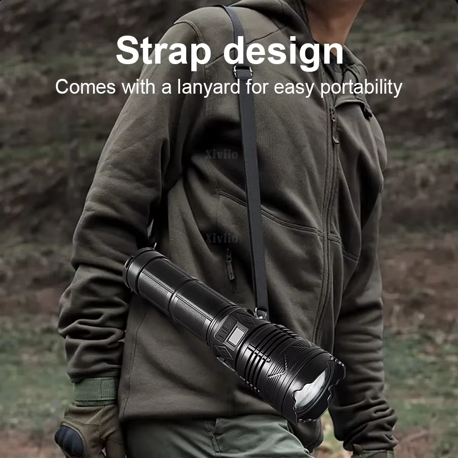 Lampe torche ultra-lumineuse la plus puissante avec lanterne tactique COB