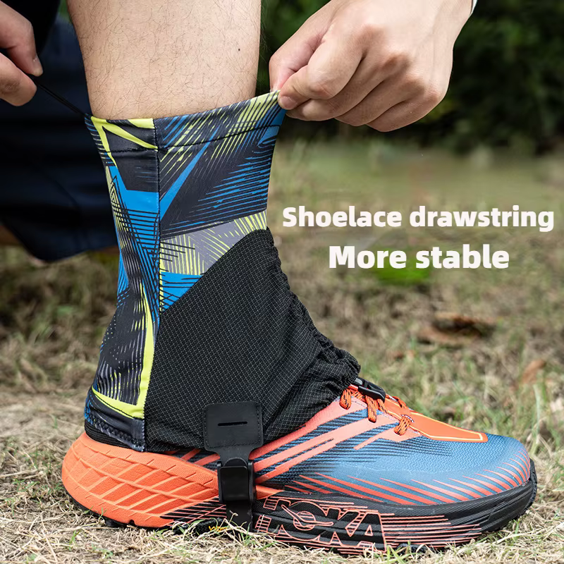 F1001 Sports de plein air unisexe haute course Trail guêtres protection anti-sable couvre-chaussures pour Triathlon Marathon randonnée réfléchissant