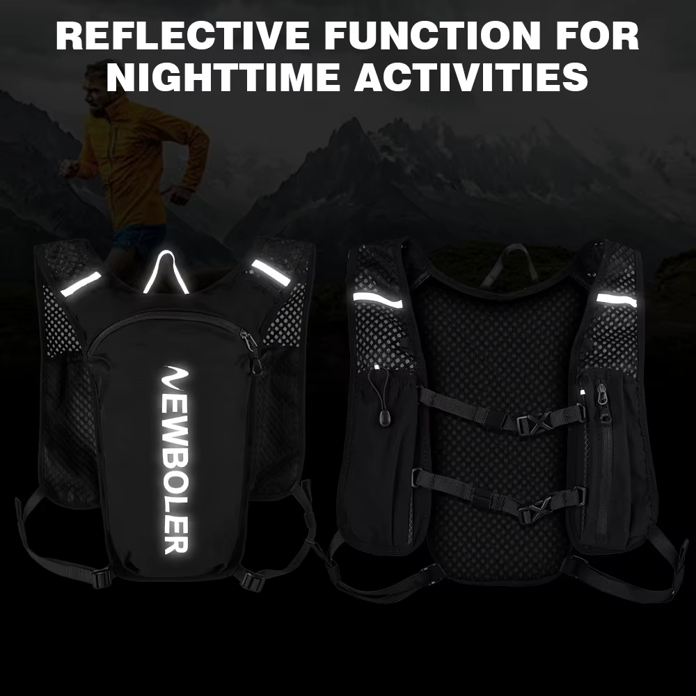 NEWBOLER – sac à dos de course sur sentier, gilet d'hydratation Ultra léger, Pack fonctionnel respirant pour Marathon, cyclisme, randonnée