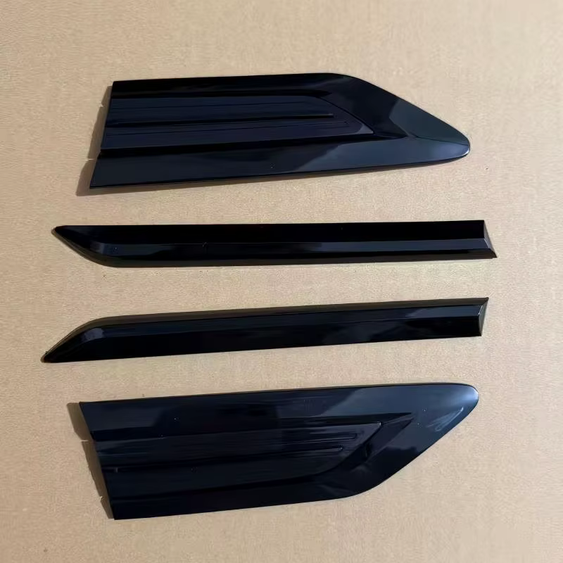 5 ensembles pour Tiguan 2017 2018 2019 2020 MK2 accessoires de voiture style ABS garde-boue latéral extérieur couverture de porte avant emblème de garniture