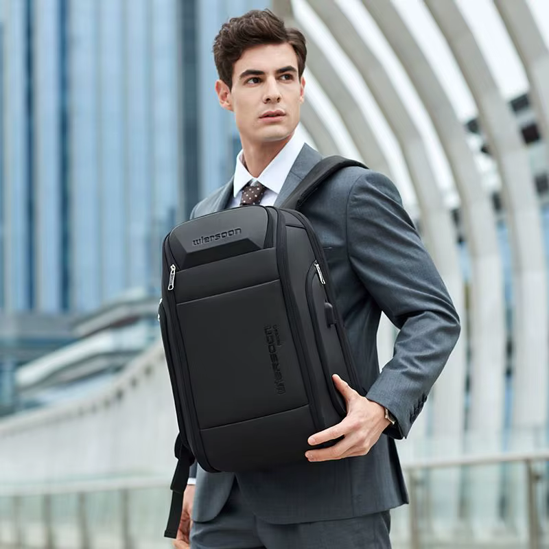 Wiersoon sac à dos pour hommes sac à dos étanche grande capacité voyage d'affaires multifonctionnel mot de passe antivol pochette d'ordinateur