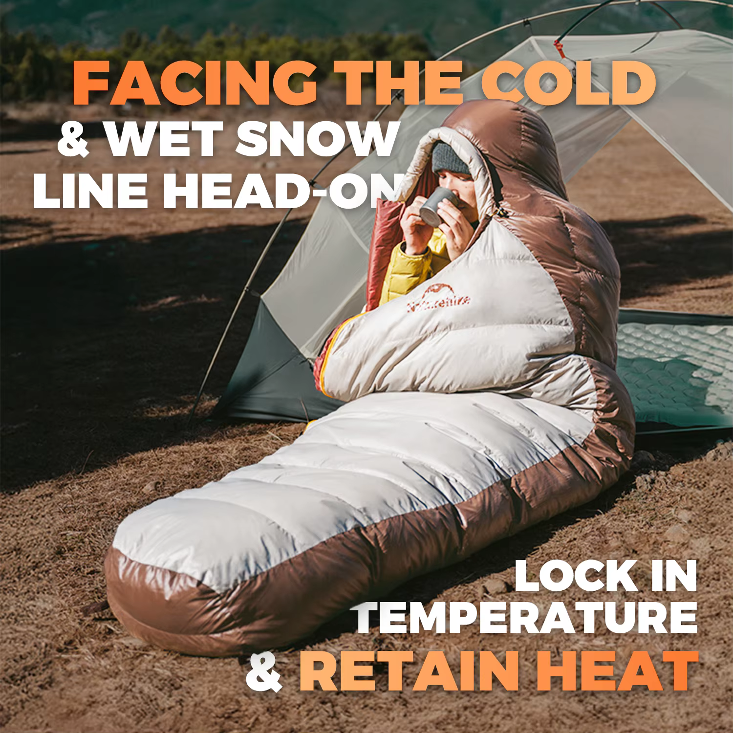 Naturehike Snowbird Duck Down momie sac de couchage 4 saisons léger Portable extérieur professionnel Camping hiver unisexe adulte
