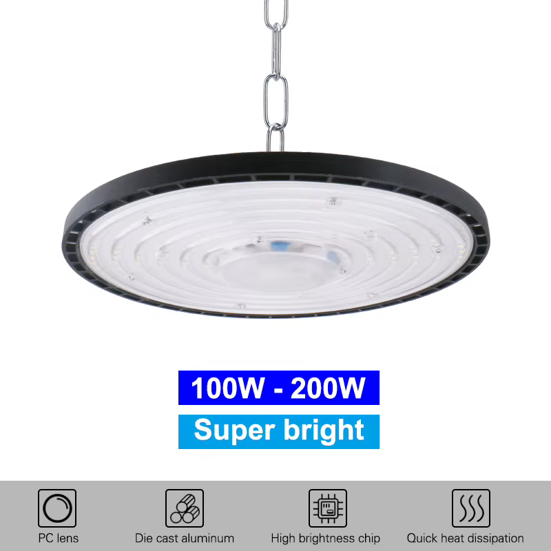 Lampe de mineur industrielle UFO à coque en aluminium 100W/150W/200W/220V
