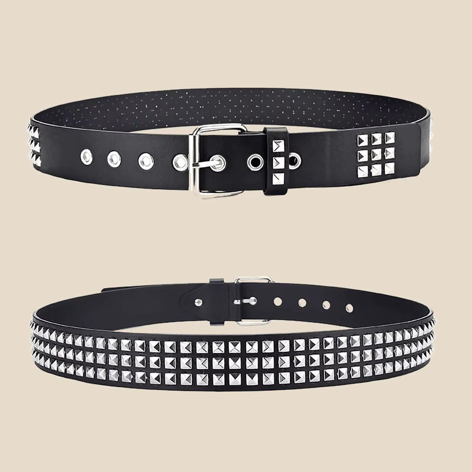 Mode nouvelle perle carrée Rivet ceinture métal pyramide ceinture hommes et femmes Punk matériel jean ceinture Y2K ceinture concepteur ceinture femmes ceinture