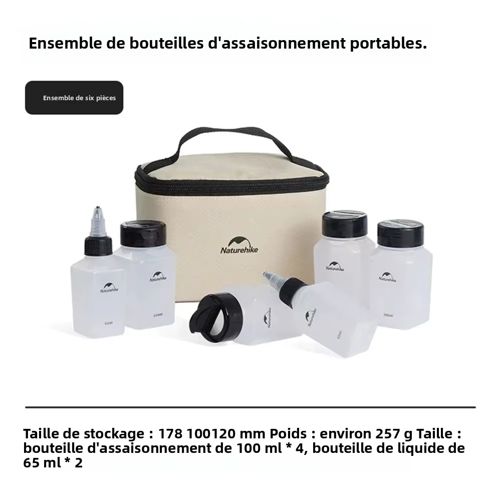 Accessoires de Camping barbecue en plein air pique-nique 6/8 pièces ensemble de pots de stockage d'épices