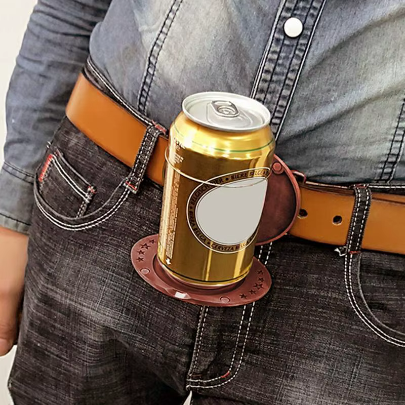 Porte-bière avec boucle de ceinture