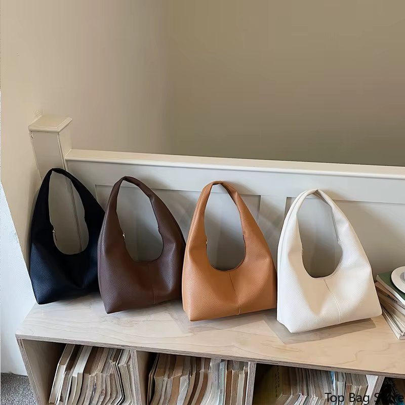 Sac à bandoulière souple pour femme, style coréen vintage en similicuir, idéal pour le travail et le quotidien