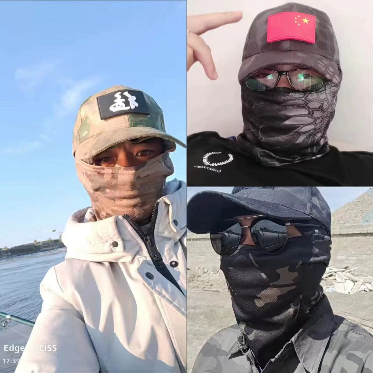 Casquette de baseball tactique camouflage, pour la pêche en plein air, la randonnée, la chasse, les sports, protection solaire, respirante, camouflage, cagoule, demi-masque de ski