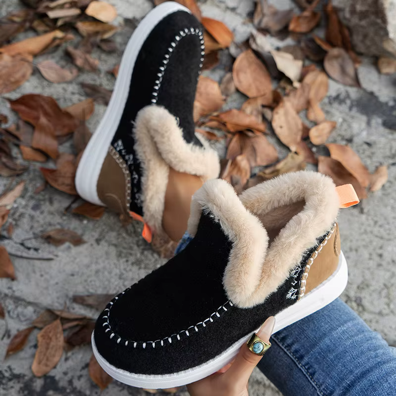 Bottes 2025 chaussures d'hiver pour femme fourrure Botas Mujer décontracté femmes bottines chaussures d'hiver femme en caoutchouc bottes de neige pour les femmes