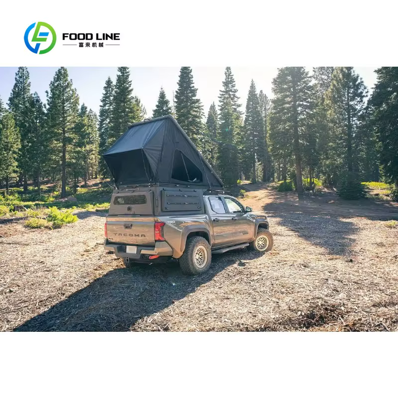 Camper Shell Personnalisé pour Pick-up 4x4 avec Tente de Toit Escamotable à Coque Rigide pour le Camping Tout-Terrain