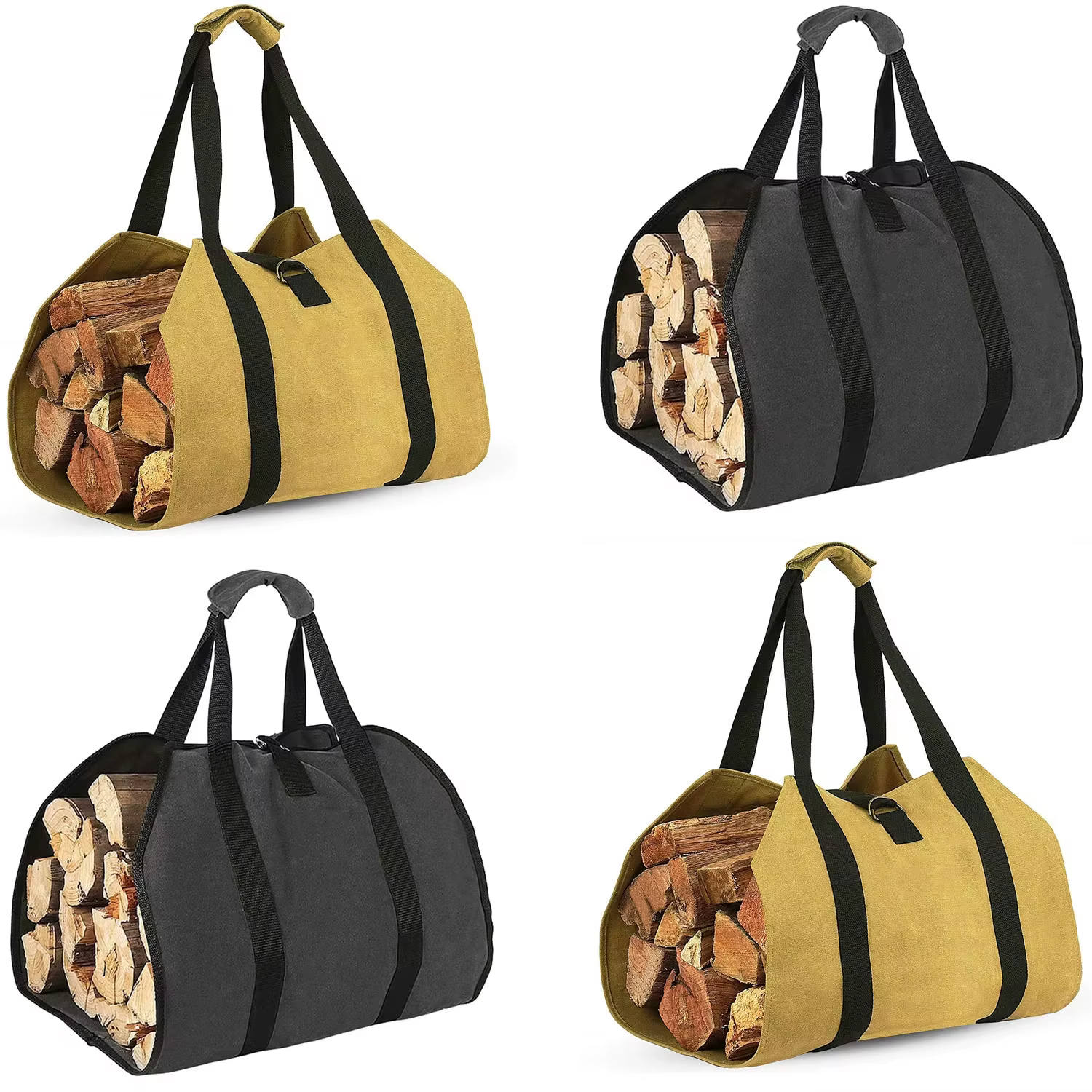 Sac fourre-tout portable pour bois de chauffage extérieur