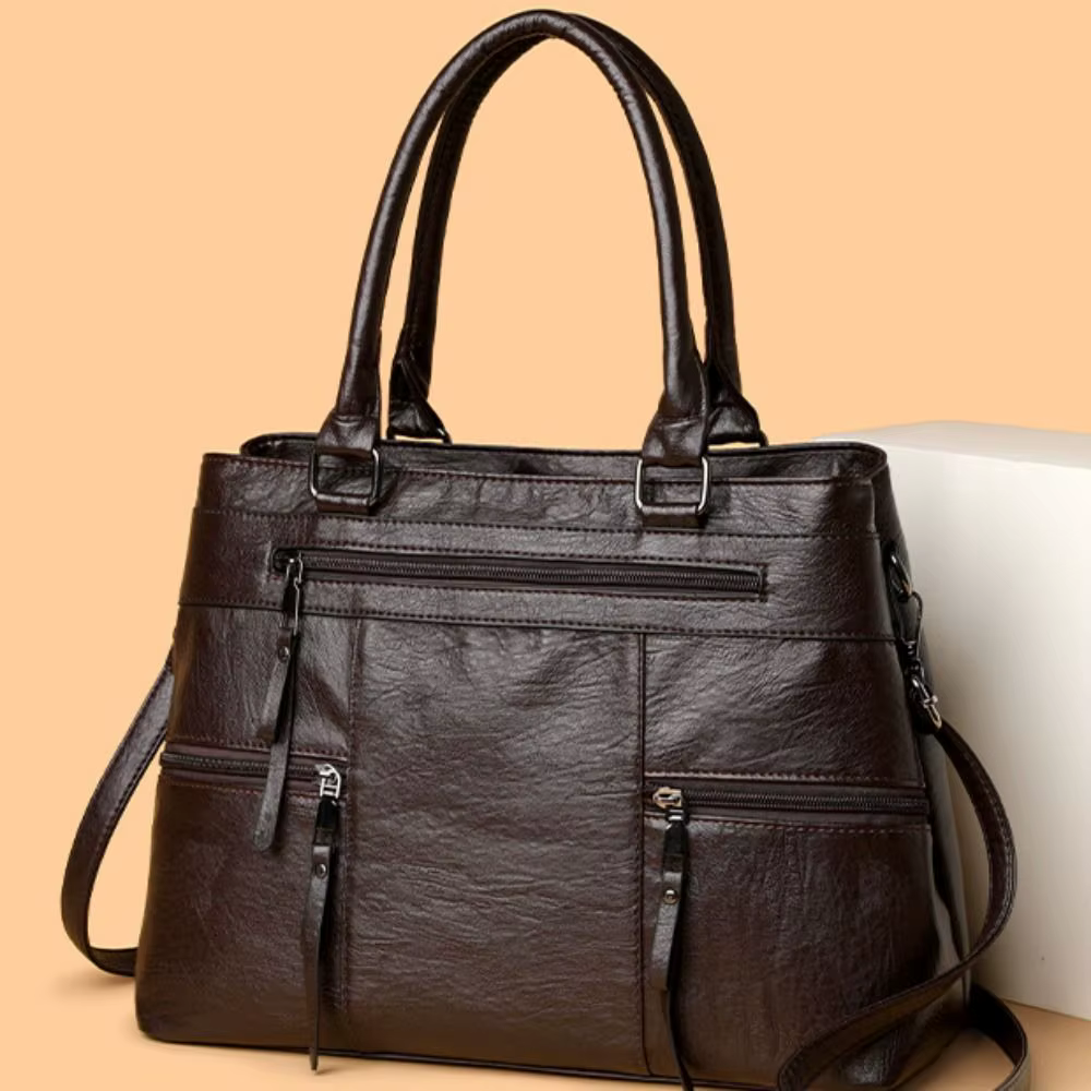 Nouveau sac à bandoulière grande capacité sac sous les bras en cuir souple couleur unie sac Boston sac à bandoulière femme croix maman sac Boston sac