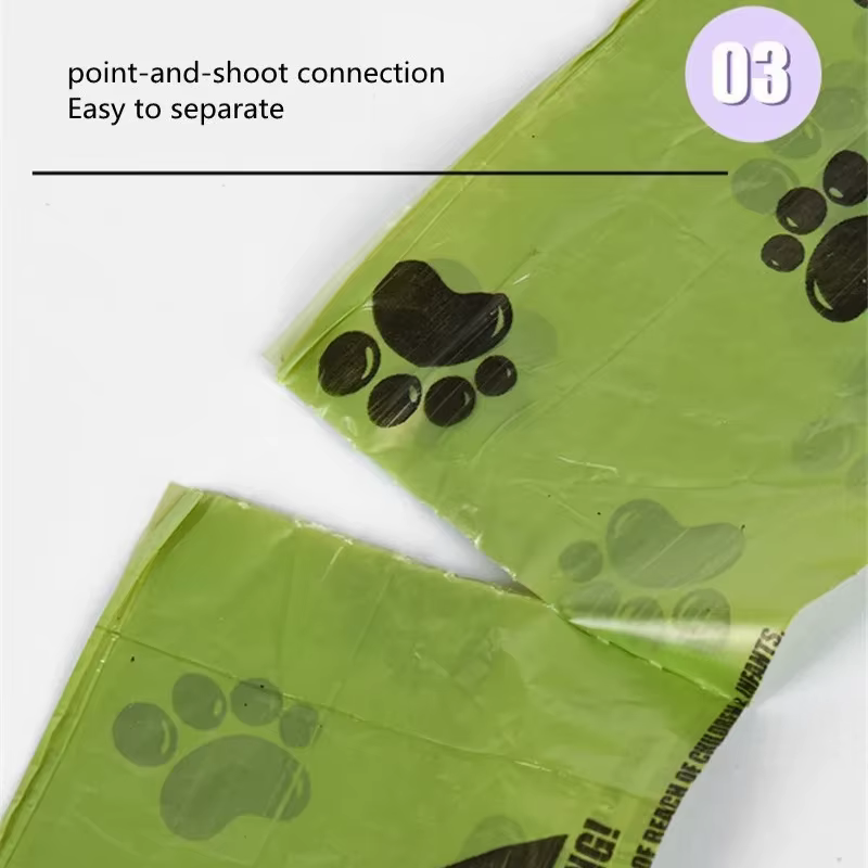 Sacs à déjections pour animaux de compagnie, sacs à déjections pour chiens jetables en vrac avec clip de laisse et distributeur de sacs en forme d'os avec empreintes de pattes