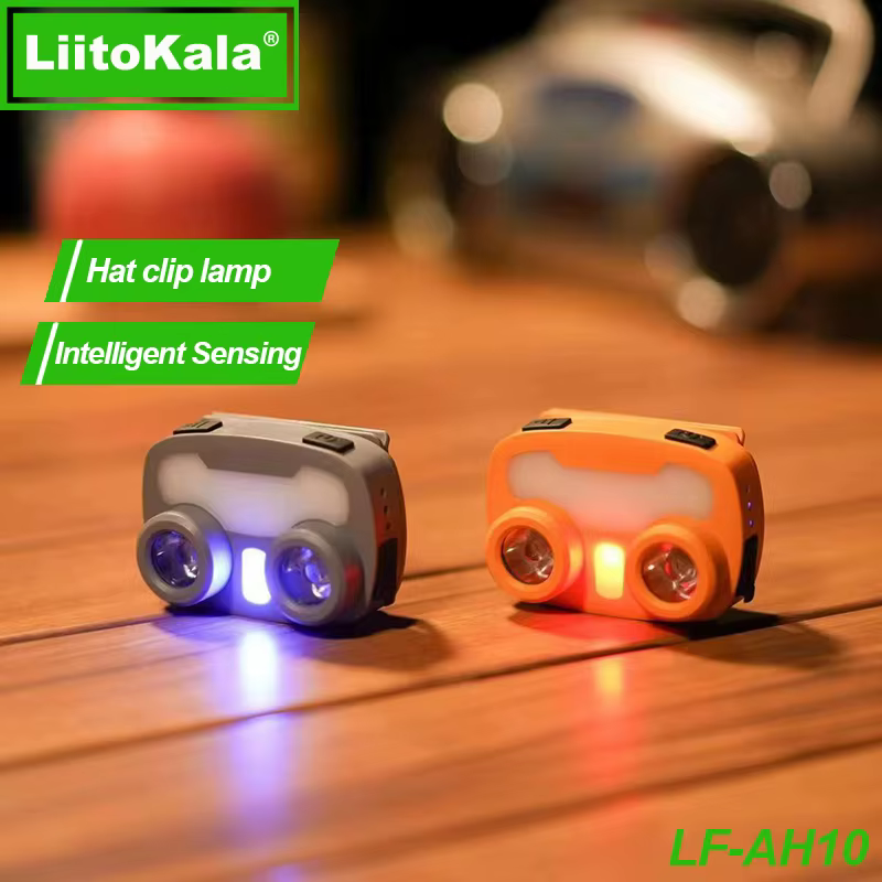 Lampe frontale LiitoKala LED Wick LH-AH10 avec batterie rechargeable 1000mAh et port de charge Type-C