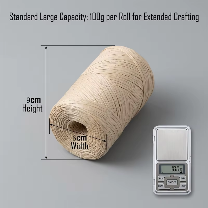 Offre Spéciale : Fil de raphia pour chapeau d'été au crochet, 31 couleurs, pour sacs tricotés DIY, fil tressé pour paille, artisanat fait main, tissage, ficelle de raphia