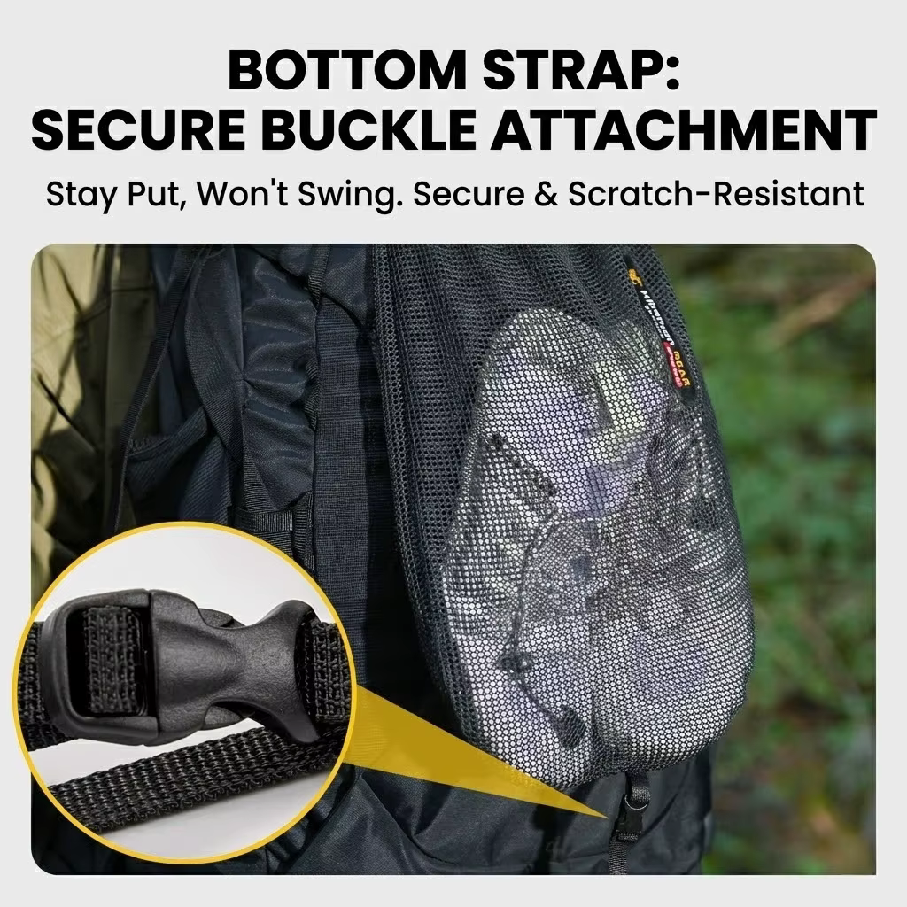 Pochette à chaussures portable pour sac à dos - Organisateur respirant et anti-poussière pour le trekking en plein air, les sports et le rangement des bagages de voyage