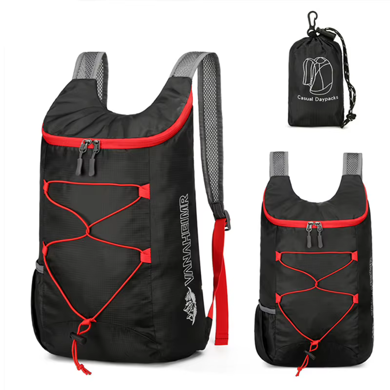 Sac à dos pliable en plein air, sac à dos de Camping de grande capacité, sac de jour anti-éclaboussures, sac de sport pour hommes et femmes, sac de voyage et de randonnée 20L