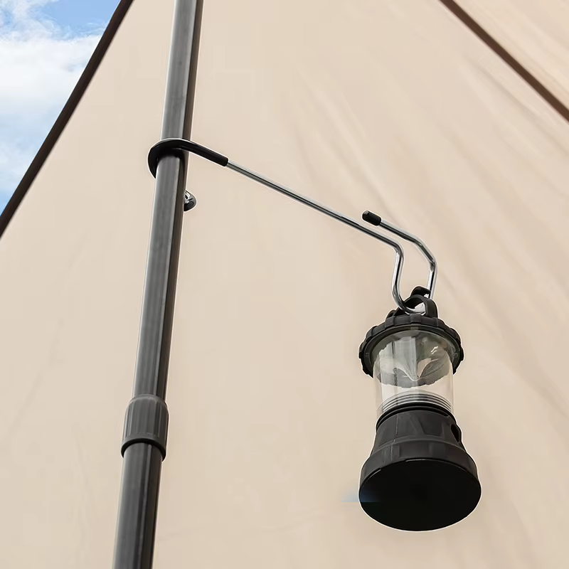 Support de lampe pour poteau de tente extérieure