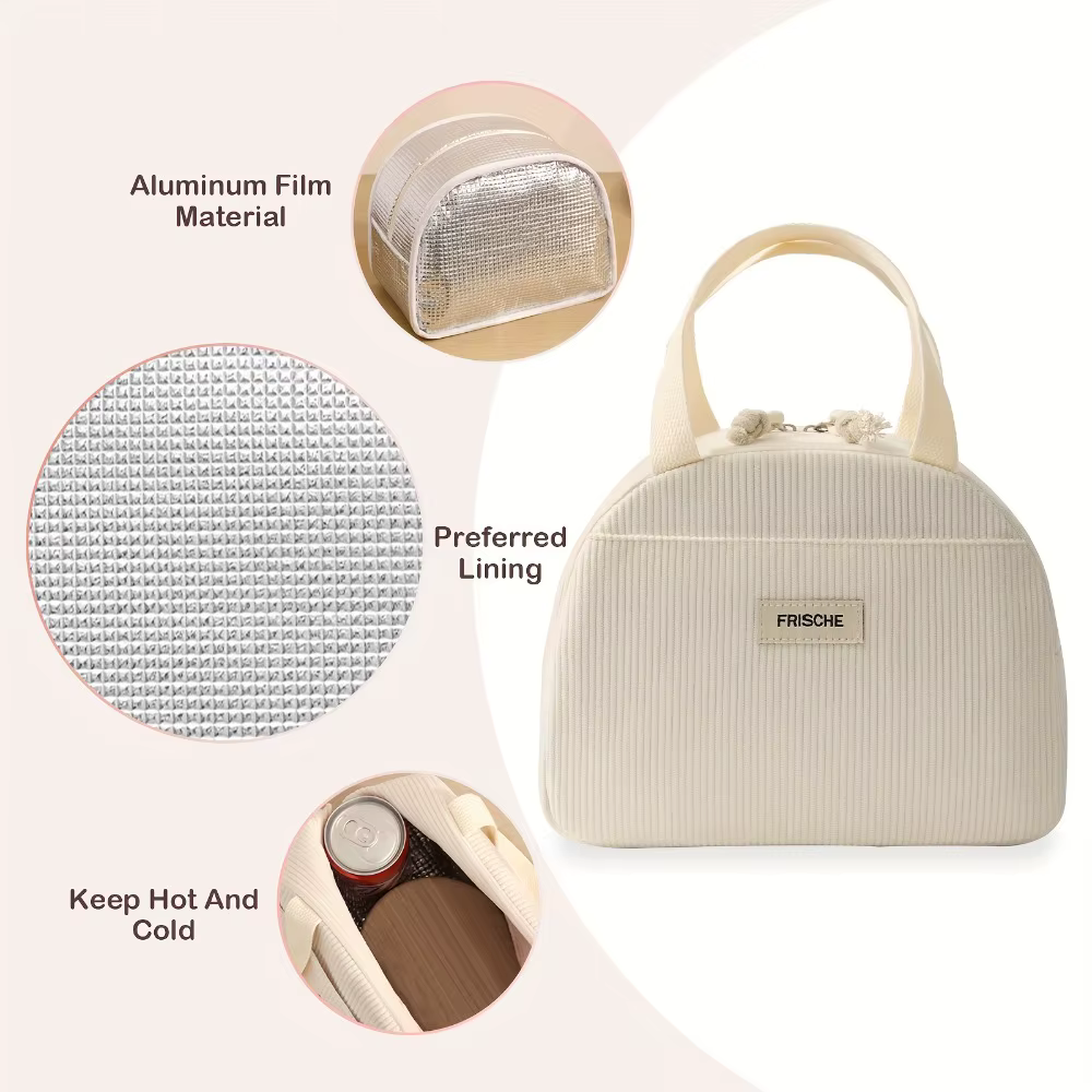 Sac à déjeuner isolé, sac à main de grande capacité