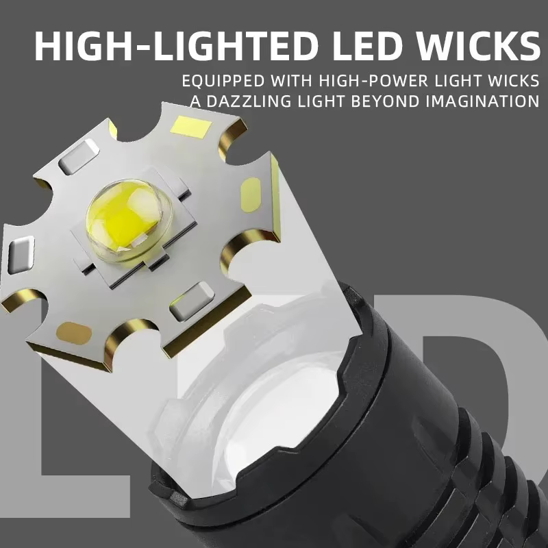 Lampe de poche LED rechargeable à faisceau long