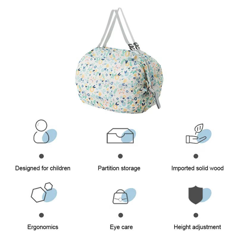 Grand sac de courses pliable, sac écologique réutilisable, paquet d'épicerie, sacs de rangement de jouets de plage, pochette d'épaule imprimée chat citron, fourre-tout