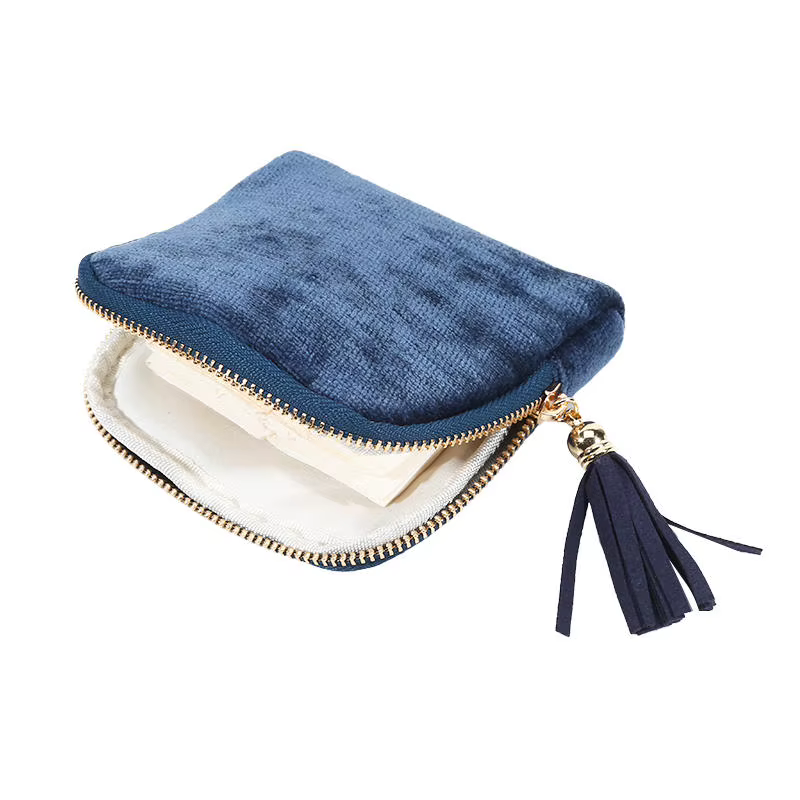 Sac de rangement pour bijoux exquis avec pendentif en forme de pompon