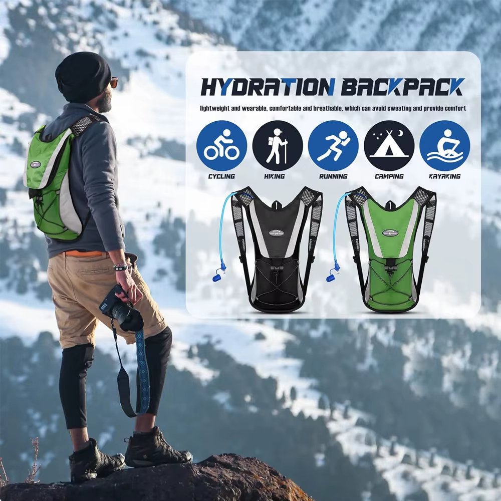1 pièces sac d'hydratation léger isolation eau sac à dos sac à dos vessie sac cyclisme vélo vélo/randonnée escalade pochette