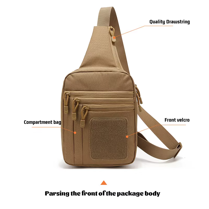 Sac à bandoulière d'extérieur, sac de poitrine dissimulé, sac à dos Convertible pour la chasse et le Camping