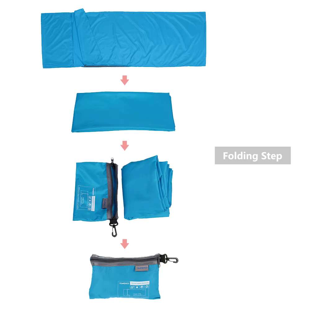 TOMSHOO 70*210CM sac de couchage Portable voyage en plein air Camping randonnée Polyester Pongee sac