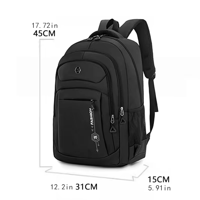 Sac à dos pour les trajets quotidiens - Grande capacité, bretelles réglables, plusieurs compartiments, adapté pour l'école, les voyages et le travail