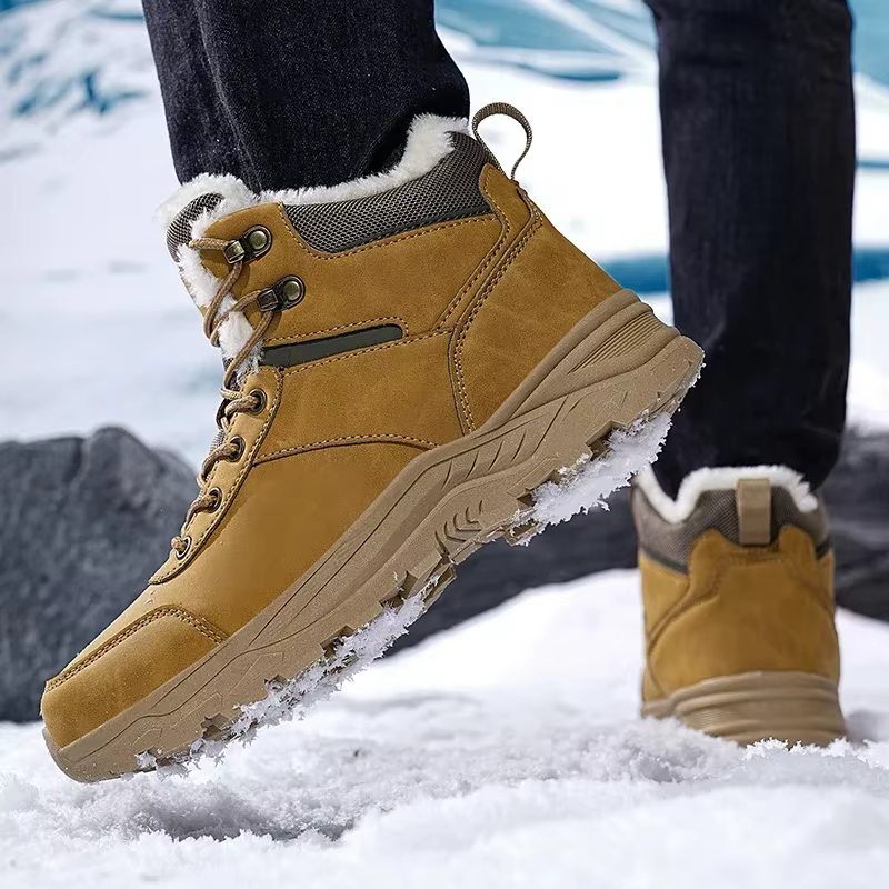 Bottes pour hommes 2025 – Nouvelles pantoufles d'hiver chaudes, chaussures imperméables antidérapantes en peluche, baskets pour hommes, chaussures de sport pour hommes, bottes d'hiver