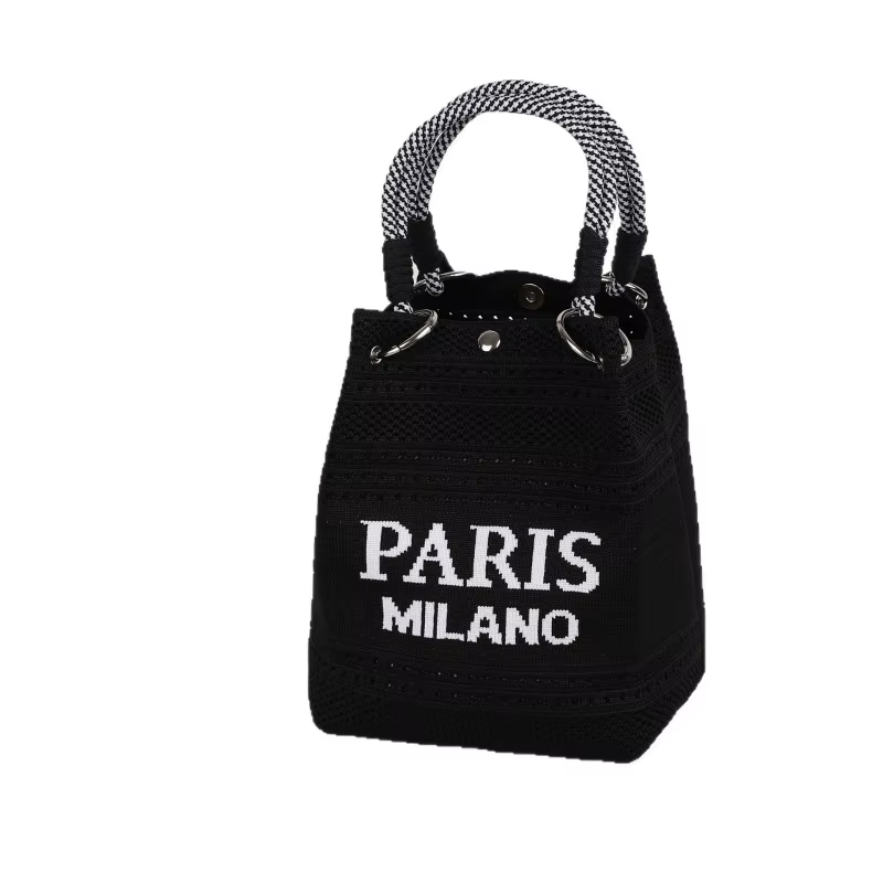 Sac seau tricoté pour femme, sac à main et sac à bandoulière tendance, idéal pour les vacances et les loisirs, sac de luxe