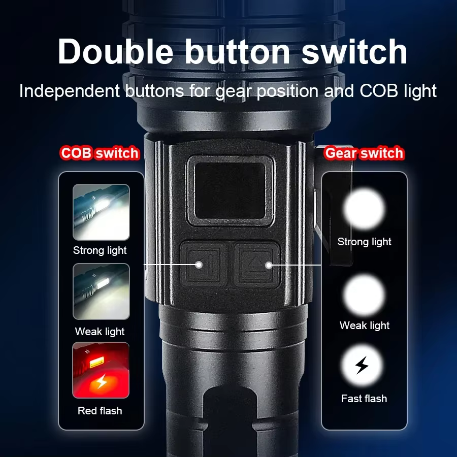 Lampe de poche LED aste super lumineuse