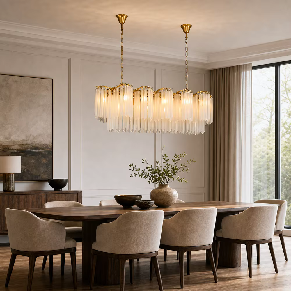 Lustre moderne de luxe en verre blanc pour salle à manger, salon, villa, lampe suspendue en laiton design, luminaire suspendu en verre givré