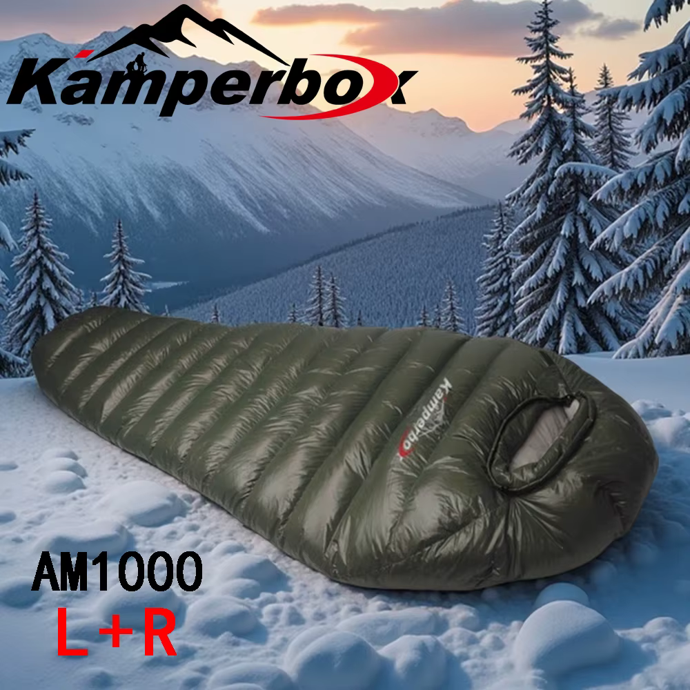 Kamperbox température froide hiver sac de couchage vers le bas sac de couchage hiver Camping sac de couchage Double