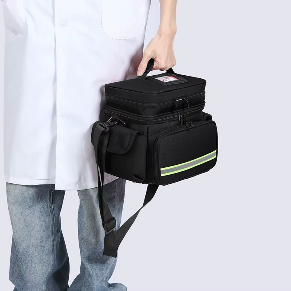 Sac à médicaments étanche Double couche, sauvetage d'urgence vide, sac de traumatologie d'urgence, fermeture éclair, multi-poches, organisateur de premiers intervenants