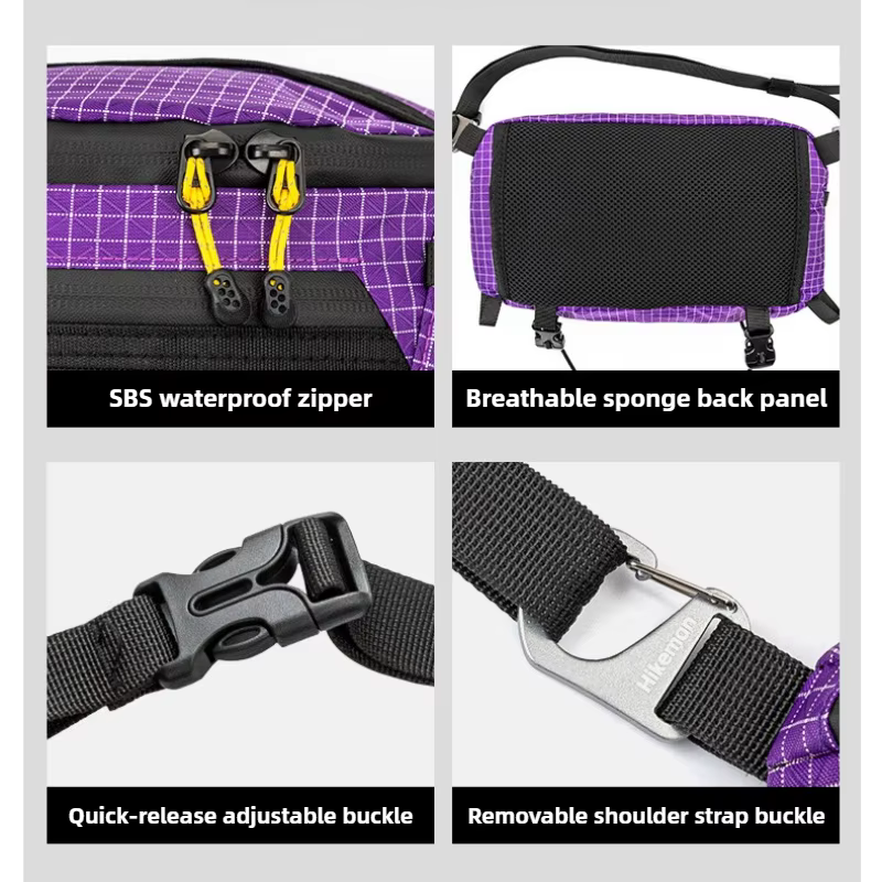 UHMWPE sac de poitrine ultraléger étanche sac de cyclisme tactique Molle VTT randonnée unisexe accessoires de sport de plein air